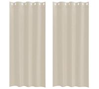 vidaXL Voile Curtain with Curtains 2 pcs Sand 260 x 140 cm Polyester