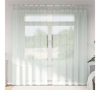 Voile Curtains 2 pcs Light Grey 100% Polyester Semi-Transparent Rod Pocket Sheer