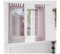 Voile Curtains 2 pcs Purple 140x175 cm Sheer Polyester Eyelet Panels 8 Grommets