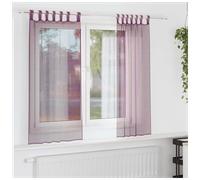 Voile Curtains 2 pcs Purple 140x175 cm Sheer Polyester Eyelet Panels 8 Grommets