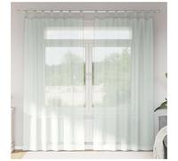 Voile Curtains 2pc Light Grey 140x245cm 100% Polyester Eyelet Sheer Panels Pair