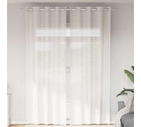Voile Curtains 2pc White 140x300cm 100% Polyester Sheer Eyelet Panels GrommetTop
