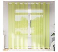 vidaXL Voile Curtains with Grommets 2 pcs Apple Green 140x225 cm, Green