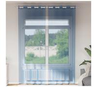Voile Curtains 2pcs Royal Blue 140x260 cm Polyester Semi-Sheer Eyelet Grommeted