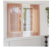 Voile Curtains 2pcs Terracotta 140x140cm Sheer Polyester Eyelet Grommet LivingRm