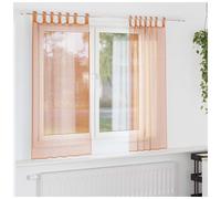 Voile Curtains 2pcs Terracotta 140x175cm Eyelet 8 Grommets Polyester SheerPanel