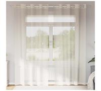 Voile Curtains Cream 140x225cm 2pcs Sheer Polyester Eyelet Grommet Panels Light