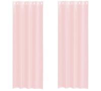 (light pink, 140 x 260 cm) vidaXL Voile Curtains with Grommets 2 pcs Apple Green 140x225 cm net curtain