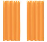 (orange, 140 x 245 cm) vidaXL Voile Curtains with Grommets 2 pcs Apple Green 140x225 cm net curtain
