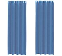 (royal blue, 140 x 300 cm) vidaXL Voile Curtains 2 pcs net curtain sheer curtain