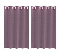 vidaXL Voile Curtains with Eyelets 2 Pieces Purple 140 x 175 cm Net Curtain, Transparent Curtain, Window Treatment, Sheer Voile Curtain