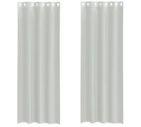 (light grey, 140 x 175 cm) vidaXL Voile Curtains 2 pcs net curtain sheer curtain