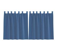 vidaXL Voile Curtains with Loops 2 pcs Royal Blue 140x140 cm