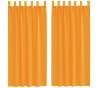 (orange, 140 x 225 cm) vidaXL Voile Curtains 2 pcs net curtain sheer curtain