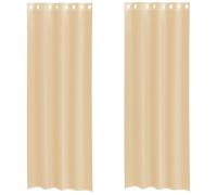vidaXL Voile Curtains with Grommets 2 pcs Sand
