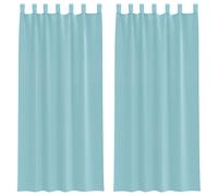 Voile Curtains 140x245cm Turquoise 100% Polyester Sheer Eyelet Grommet Pair Pack