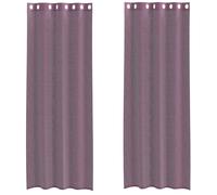 vidaXL Voile Curtains with Loops 2 pcs Light Grey 140x260 cm