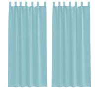 vidaXL Voile Curtains with Rod Pockets 2 pcs Turquoise net curtain