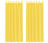 vidaXL Voile Curtains with Loops 2 pcs Yellow 140x260 cm net curtain