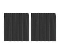 vidaXL Voile Curtains with Loops 2 pcs Light Brown 140x140 cm