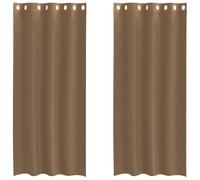 (light brown, 140 x 225 cm) vidaXL Voile Curtains with Grommets 2 pcs Apple Green 140x225 cm net curtain