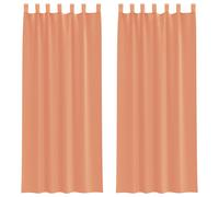 vidaXL Voile Curtains with Loops 2 pcs Terracotta 140x260 cm net curtain