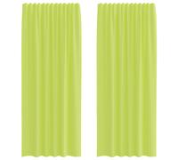 vidaXL Voile Curtains with Loops 2 pcs Light Brown 140x245 cm