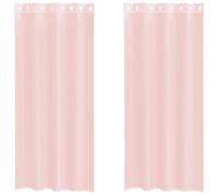 vidaXL Voile Curtains with Rod Pockets 2 pcs Light Brown