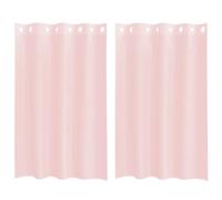 Voile Curtains Light Pink 140x175 cm 100% Polyester Eyelet Sheer Grommet-top Set