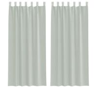 (light grey, 140 x 245 cm) vidaXL Voile Curtains 2 pcs net curtain sheer curtain