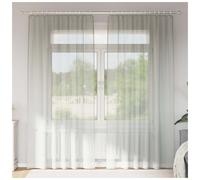 Voile Curtains Light Grey 140x225 cm 2pcs Eyelet Semi-Sheer 100% Polyester Home