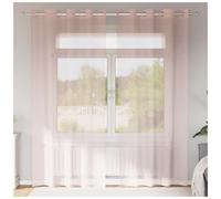 Voile Curtains Light Pink 2pc 140x245 cm Eyelet Sheer 100% Polyester Grommet Top