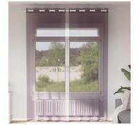 Voile Curtains Purple 140x300 cm 100% Polyester Sheer Eyelet Grommet 2pcs Light