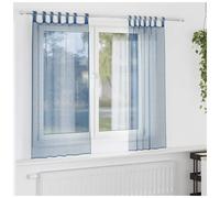 vidaXL Voile Curtains with Loops 2 pcs Royal Blue 140x140 cm, Blue