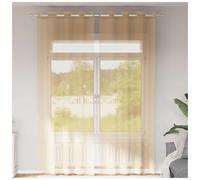 Voile Curtains Sand 2pcs 140x260cm Eyelet Sheer Polyester Light-Filtering Home