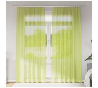 Voile Curtains Set of 2 Apple Green 140x245cm 100%Polyester Eyelet 8pcs Grommets