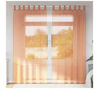 Voile Curtains Terracotta 140x225cm Semi-Sheer 100% Polyester Eyelet Panel Pair