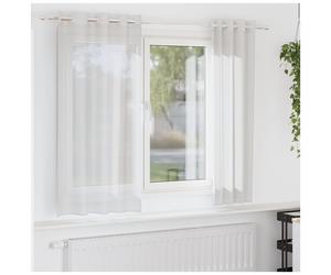 Voile Curtains White 140x140 cm 2pcs Eyelet Grommet Sheer 100% Polyester for you