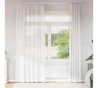 Voile Curtains White 140x245 cm 2pc 100% Polyester Sheer Grommet Top Light&Airy