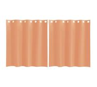 Voile Curtains with Eyelets, Pack of 2, Terracotta 140 x 140 cm, 100% Polyester, Transparent, Opaque, with 8 Eyelets, for Living Room, Bedroom, Kitchen, Lightweight Privacy Screen and Decoration