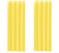 Voile curtains with eyelets, pack of 2, yellow, 140 x 300 cm, 100% polyester, transparent curtain for living room, bedroom, children's room, easy-care fabric, modern privacy screen and decoration