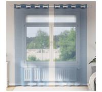 Voile Curtains with Grommets 2 pcs Royal Blue 100% Polyester