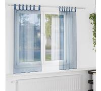 Voile Curtains with Loops 2 pcs Royal Blue 140x175 cm Berkfield Home Blue One Size