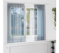 Voile Curtains with Rod Pockets, Pack of 2, Royal Blue, 140 x 175 cm, Transparent, Semi-Transparent Polyester Curtain, Living Room, Bedroom, Kitchen, Modern Decorative Privacy Screen