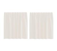 Voile Curtains with Tab, Pack of 2, Cream 140 x 140 cm, 100% Polyester, Semi-Transparent, Privacy Screen and Light Filter for Living Room, Bedroom, Kitchen, Washable, Versatile