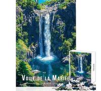 Voile De La Mariée Waterfall, La Reunion 1000 Teenager Pieces Jigsaw Puzzle Stimulate Focus And Mental Precision Serene Soothing Leisure Game (38x52cm)