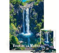 Voile De La Mariée Waterfall, La Reunion Jigsaw Puzzles for Adults 1000 Piece Intellectual Fun Peaceful Hobby Sharp Cut Unique Gift (38x52cm)