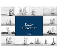 Voiles anciennes (Calendrier mural 2026 DIN A3 vertical), CALVENDO calendrier mensuel: Voiliers anciens naviguant près de la pointe du Grouin dans les eaux bretonnes de la baie du Mont-Saint-Michel.