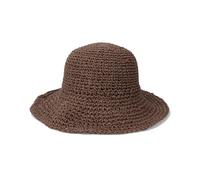 Voilipex Floppy Straw Sun Hat Foldable Packable Wide Brim Summer Beach Hat Crochet Bucket Hat for Women, Coffee, One Size