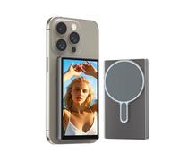 Voinap Phone Vlog Selfie Monitor Screen with Remote, Magnetic Back Camera Monitor for iPhone Android, Wireless External Selfie Mirror Screen for Vlog Live Stream TikTok